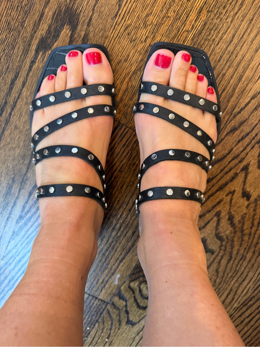 Dolce Vita Women’s Black Studded Strappy Sandal